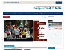 Tablet Screenshot of campusfrontofindia.org